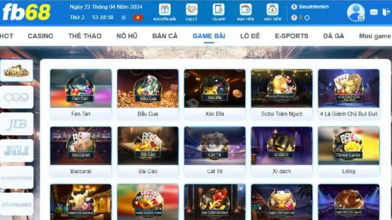 Tính năng mới trong bầu cua FB68